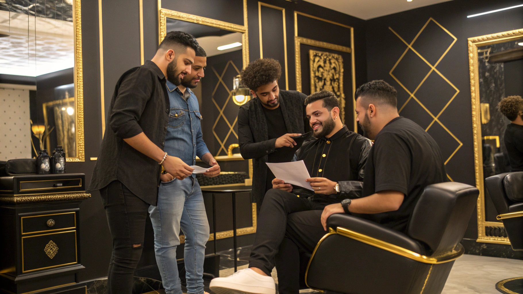Group of barbers